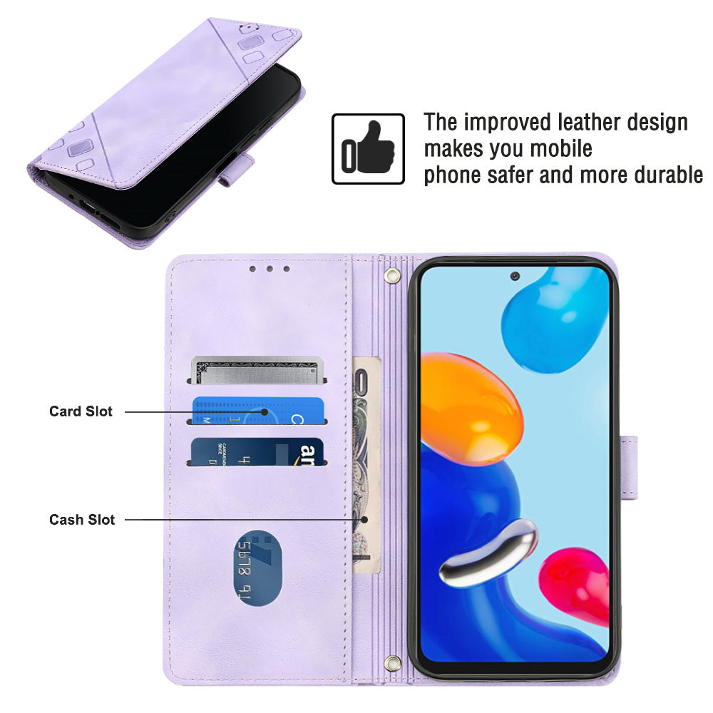 For Xiaomi Redmi Note 11S 4G Note 11 4G (Qualcomm) PT005 YB Imprinting Series-6 Stand Wallet Phone Case Leather Phone Cover For Xiaomi Redmi Note 11S 4G Note 11 4G (Qualcomm) PT005 YB Imprinting Series-6 Stand Wallet Phone Case Leather Phone Cover